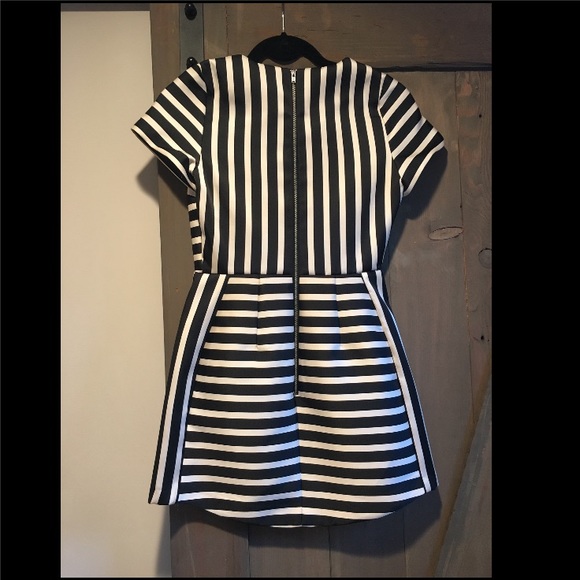 TopShop A-Line Striped Satin Dress Size 2 - Picture 5 of 8